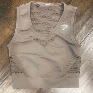 Gymshark Brown Perforated  Sports Bra XS/S